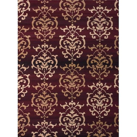 United Weavers United Weavers 851 10734 24 1 ft. 11 in. x 3 ft. 3 in. Dallas Countess Accent Rug; Burgundy 851 10734 24